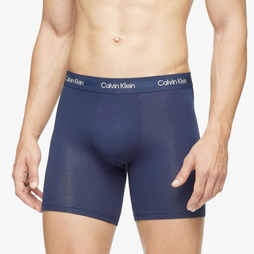 Calvin Klein Men's Ultra Soft Modern Modal Boxer Brief Navy Blue Size S